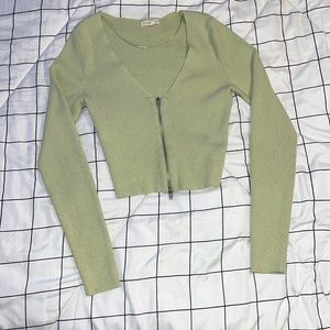 LA HEARTS long sleeve zip up sweater; Size M